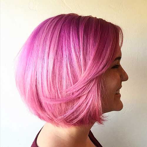 Kort rosa hår - 14
