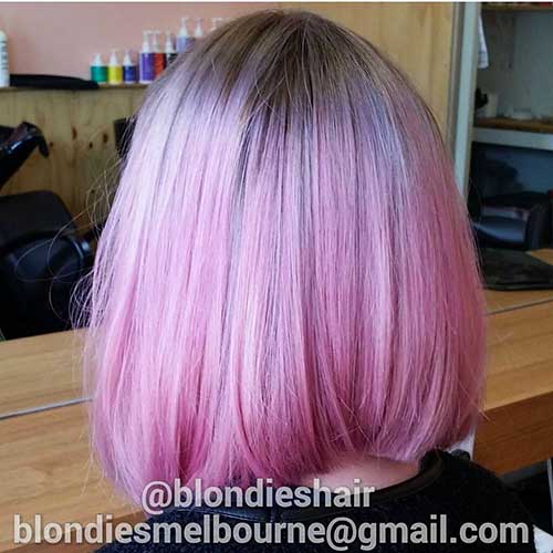Kort rosa hår - 15