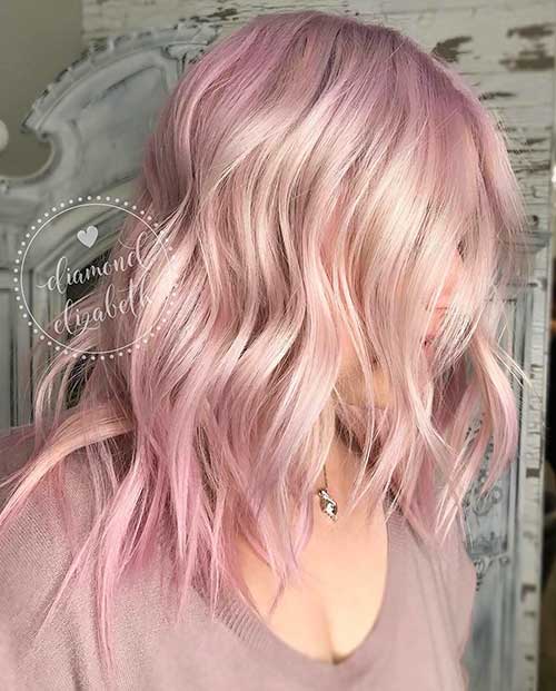 Kort rosa hår - 23