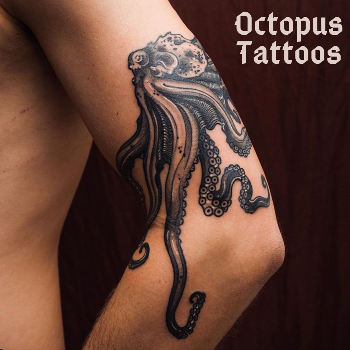 Mesés polip tetoválás Oleksandra Riabichko @oleksas.tattoos Németországban