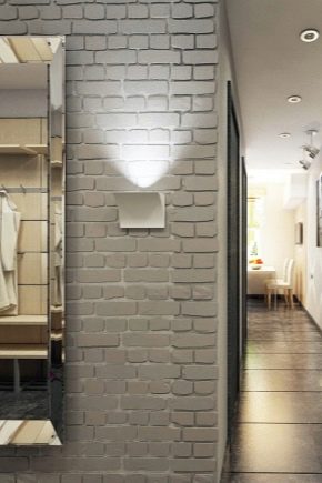Décoration murale dans le couloir avec des briques décoratives
