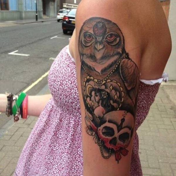 sova tetování design