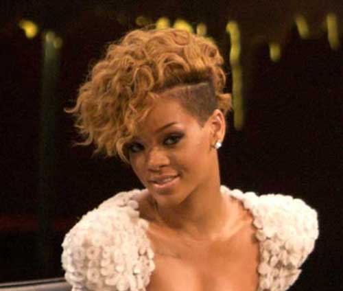 Rihanna Short Curly Hair-7