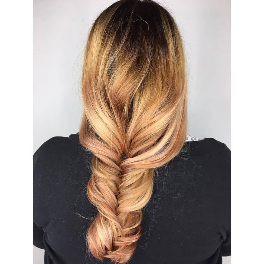 Røde og blonde høydepunkter