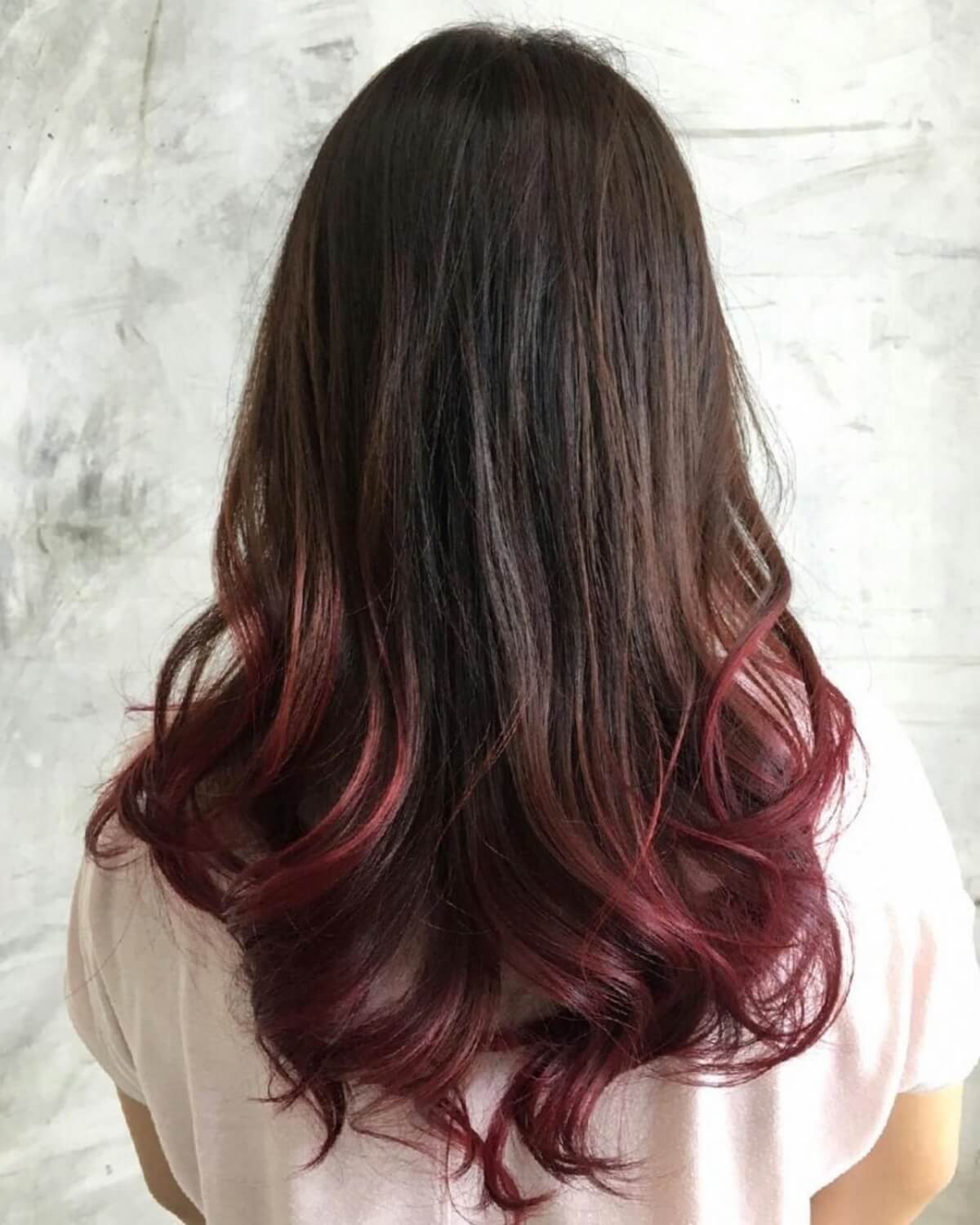 Sandy Burgundy Brown'dan Siyah Ombre'ye