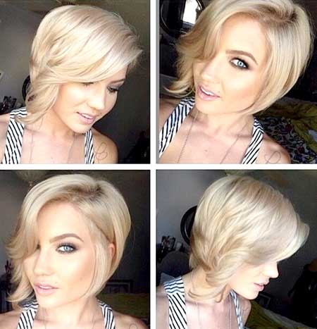 Platinové blond krátké vlasy