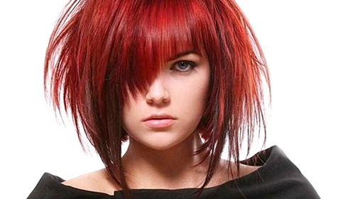 Korte røde frisyrer for 2013