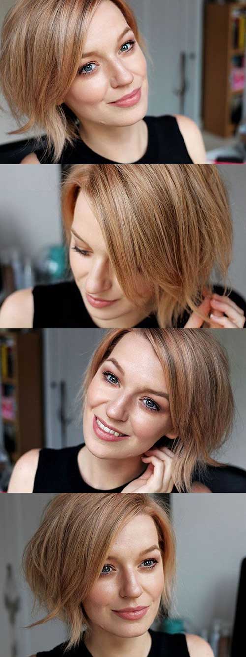 Yuvarlak Yüzler İçin Sevimli Kısa Saç Modelleri