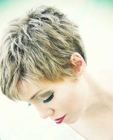 Short Messy Ash Blonde Pixie