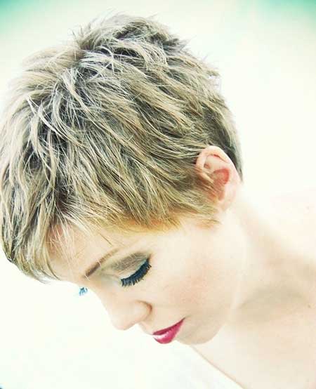 Short Messy Ash Blonde Pixie