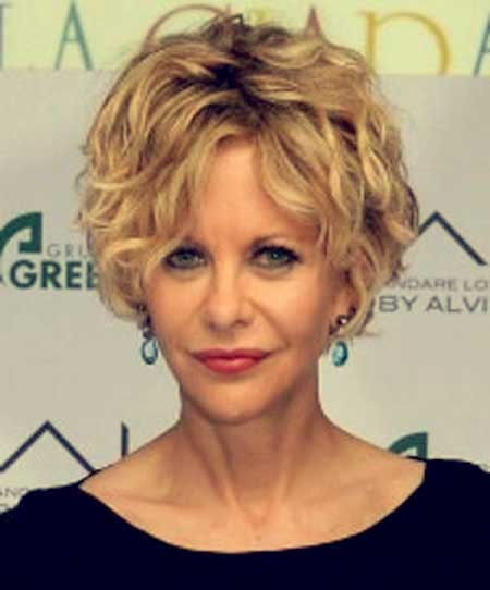 Meg Ryan rövid göndör frizura
