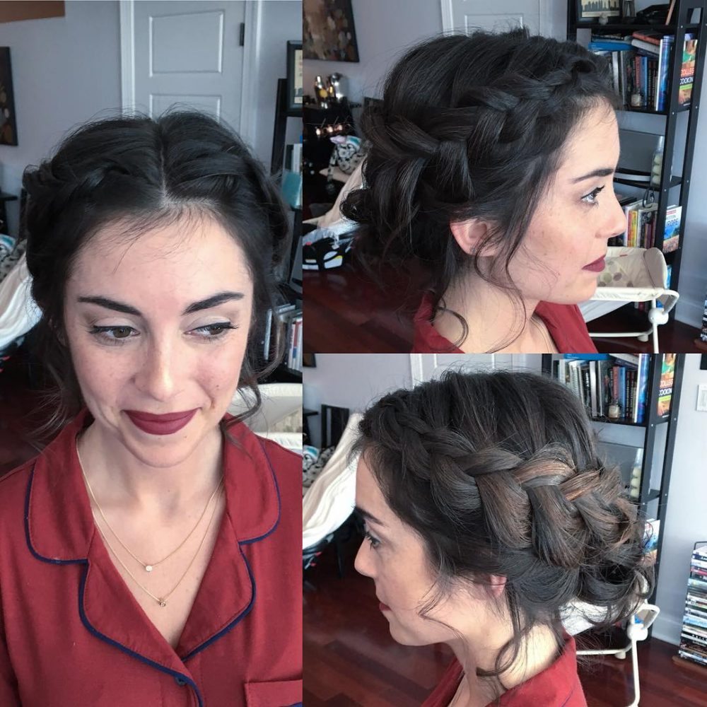 Mykt flettet Boho Updo