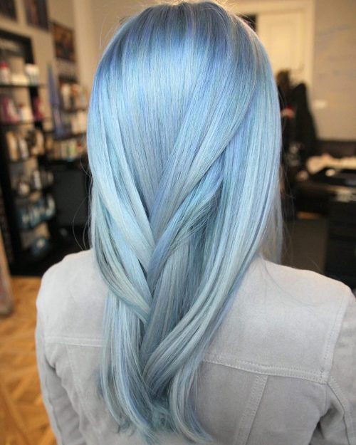 Jemná dětská modrá Ombre pro rovné vlasy