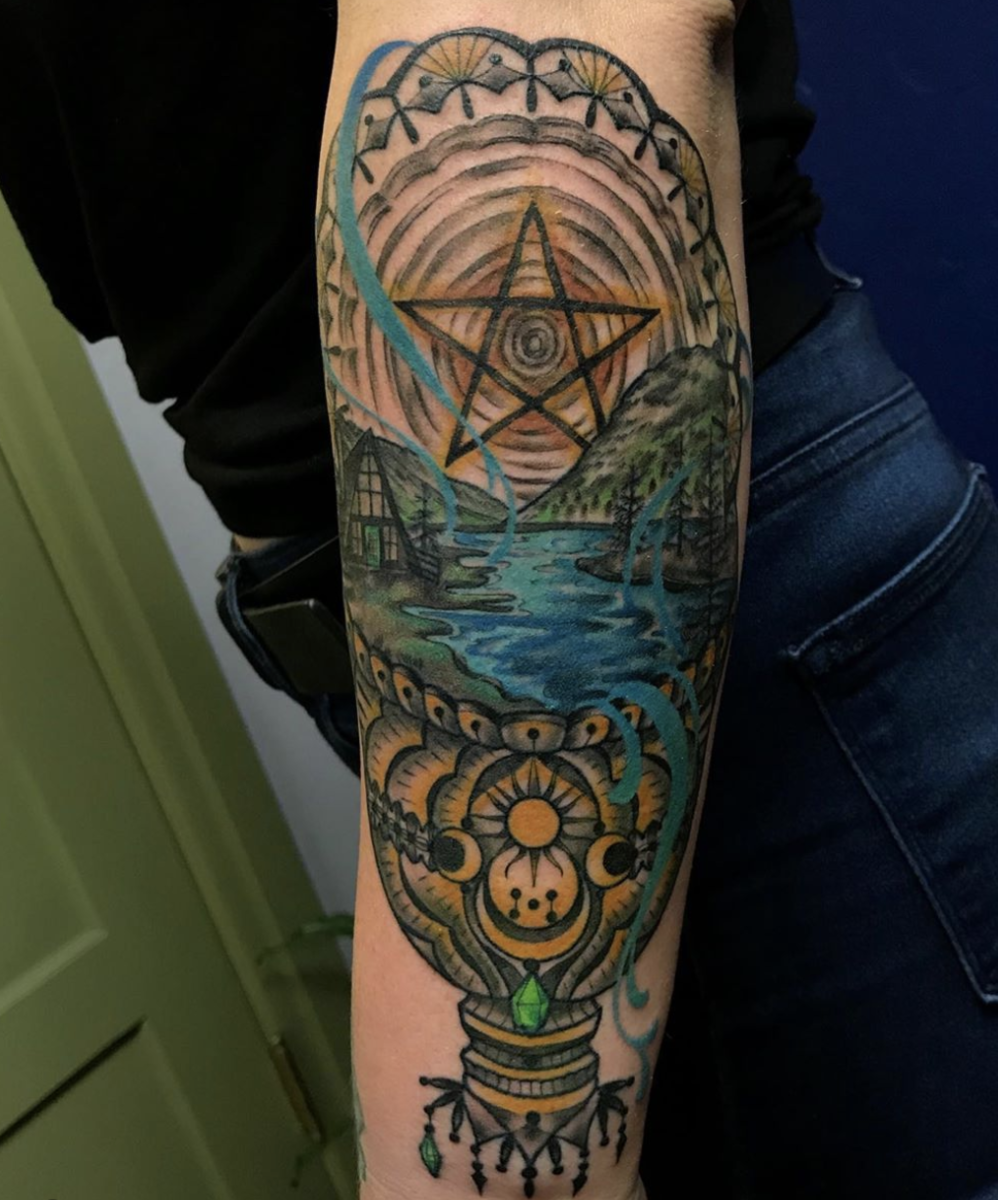 Los Angeles, CA'daki aceofwandstattoo.com adresinde Amanda Marie @amanda_marie_tattooer tarafından yapılan dövme
