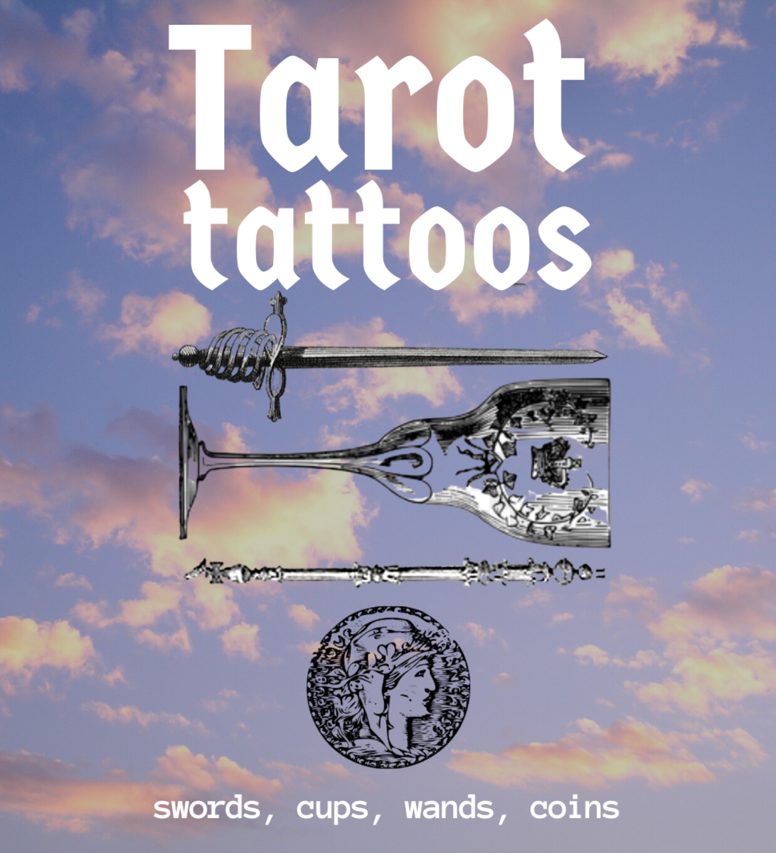 Tarot -tatuoinnit: miekat, kupit, sauvat ja pentacles