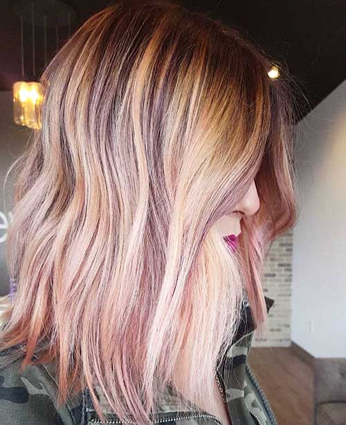 Rózsaszín rövid haj - 18