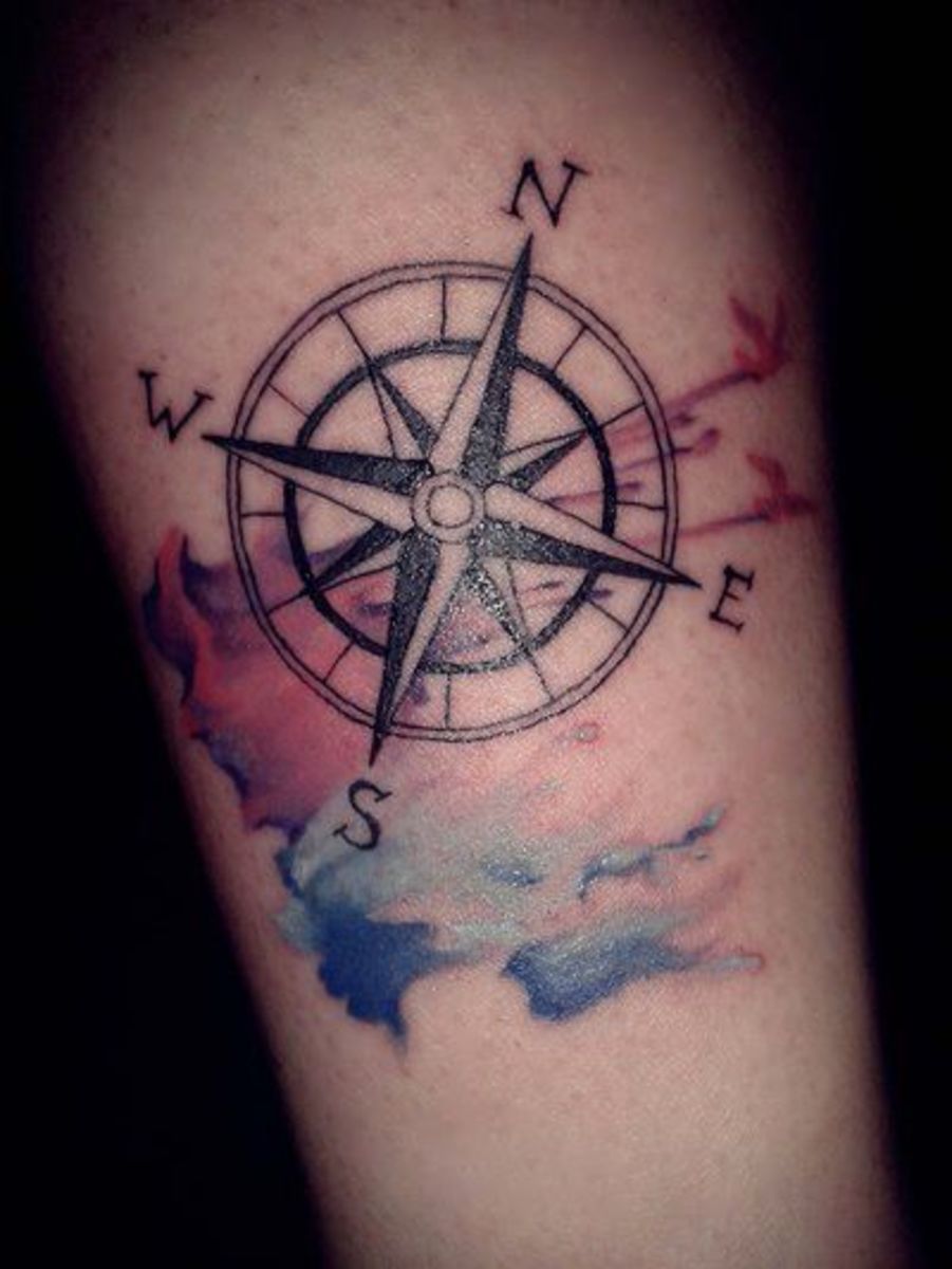 Kompass tatovering