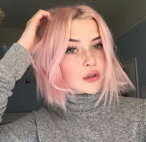 Rosa korte frisyrer kvinner