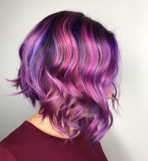 Unicorn Pink Ombre rövid hajra