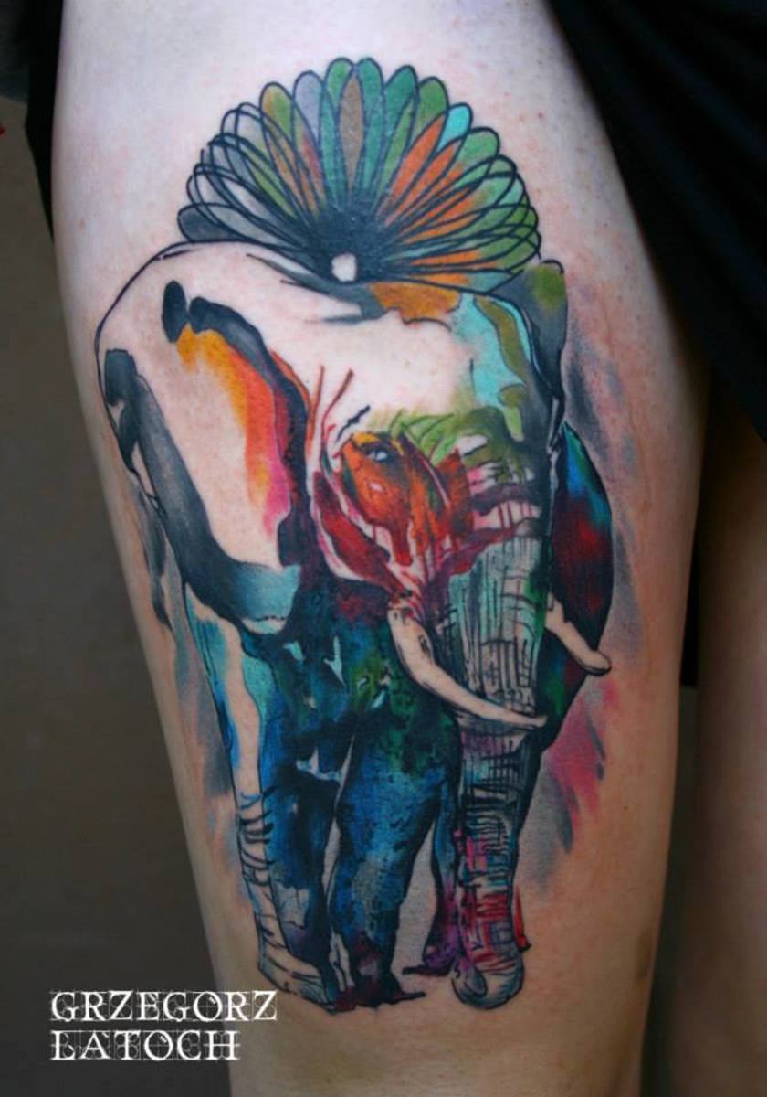 Tetování sloní paže